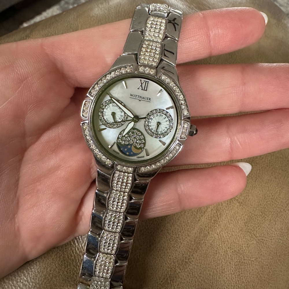 Wittnauer crystal moonphase watch - women’s
